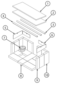 Repair Parts 2 Diagram and Parts List for US2000E  US Stove Company Heating Stove